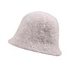 New foreign style pearl bucket hat women's autumn and winter plush warm retro versatile dome bucket hat