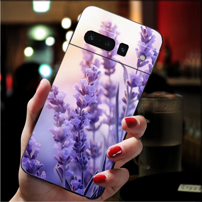 Lavender Purple Flower Phone Case For Google Pixel 8 7 Pro 7A 7 6A 6 Pro Pixel 8A 4A 3A 4 XL Pixel 5 6 4 3 3A XL