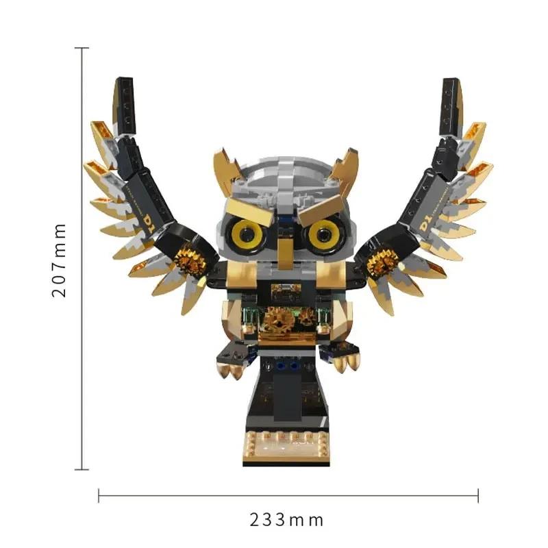 494 шт., коллекция Creator, серия Steam Da Vinci, элементы в стиле сова, панк, механические строительные блоки, модель сборки T7003