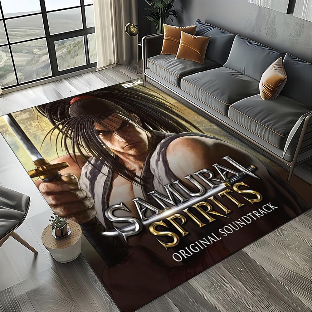 Ретро Игра Samurai Spirits Shodown Хаомару Мультяшный Ковер Коврик для Гостиной Спальни Дома Украшение Дивана, Нескользящий Напольный Коврик