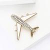 Простая и стильная брошь в виде самолета из сплава со стразами, креативная универсальная брошь для мужского и женского костюма, корсажа, ювелирное украшение