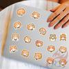135Pcs/Set Q Funny Orange Cat Mini Diary Manual Stickers DIY Scrapbooks Album Decor Decals Stickers