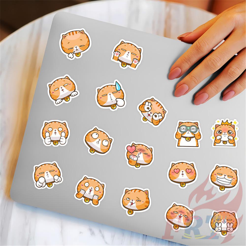 135Pcs/Set Q Funny Orange Cat Mini Diary Manual Stickers DIY Scrapbooks Album Decor Decals Stickers