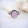 Rose Chalcedony Gemstone 925 Sterling Silver Jewelry Handmade Oval Shape Ring RR-14-16