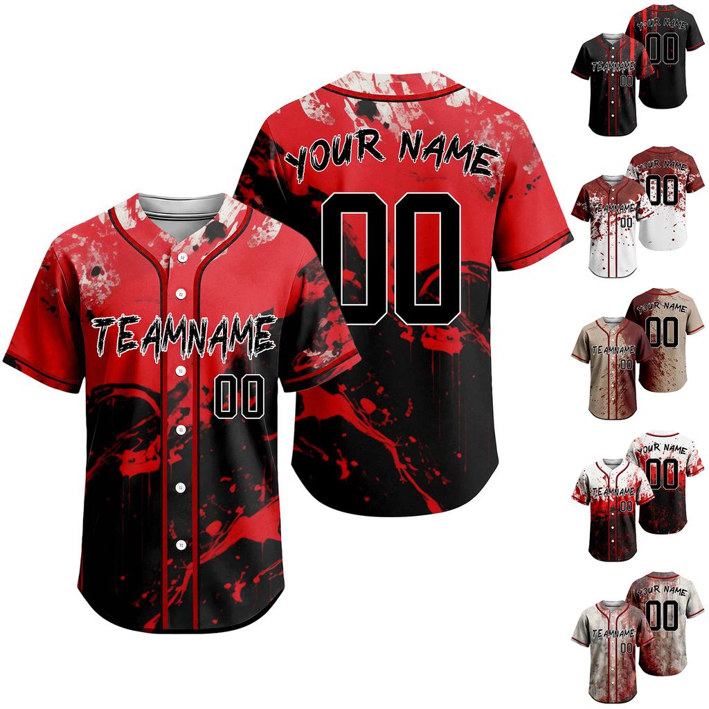 Customizable Baseball for Halloween - Unisex Long Sleeve Sportswear for Men Women and Kids