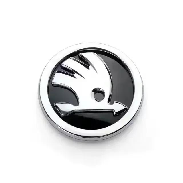 BAUC3 80mm 90mm Car Front Replaced Badge Rear Trunk Sticker for Skoda Octavia Rapid Superb KAMIQ Fabia VRS Auto Emblem Accessories