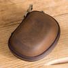 Кожаный брелок-кошелек Мини Креативный Винтажный Кожа Crazy Horse Сумка на молнии для монет