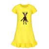 Kids Girls 99 Nights In the Forest Printed Ruffle Short Sleeves Casual Dress