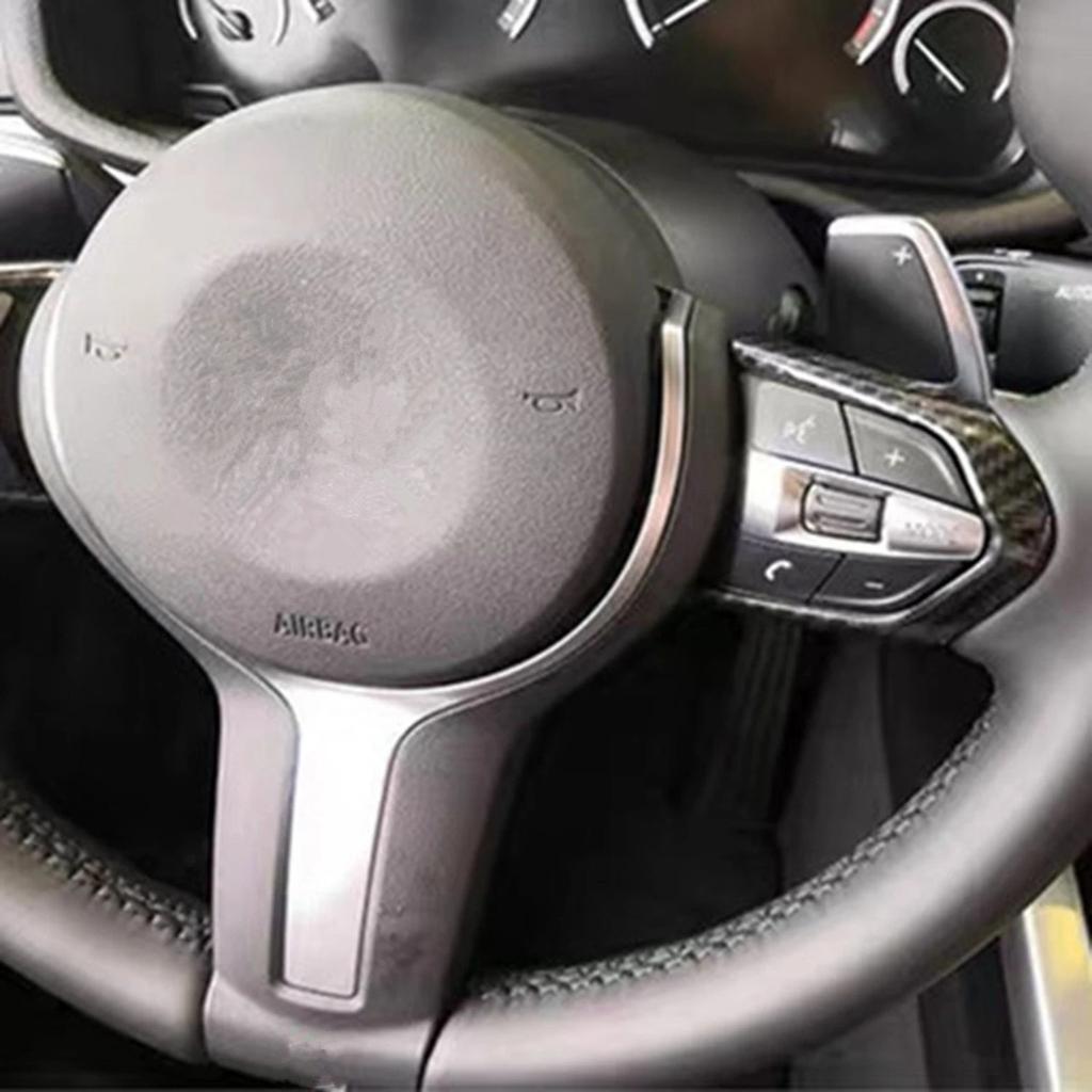 Real Black Dry Carbon Fiber Steering Cover Trim Fit for BMW F80 F82 M3