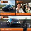 3-канальный автомобильный видеорегистратор 1080P видеорегистратор для автомобиля управление приложением WIFI запись переднего и заднего вида видеокамера для автомобиля для автомобильных аксессуаров