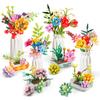 Children'S Building Block Toys Building Block Potted Plants Building Block Flowers Diy Assembly Small Particles Building Block Flower Set