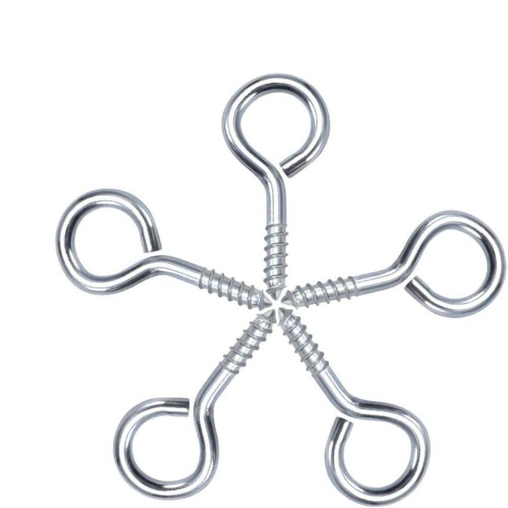 50 шт. металлические маленькие винтовые крючки с ушками, серебристые саморезы, устойчивые к ржавчине стены