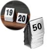 2025 Trend 50PCS Restaurant Bar Place Table Marker Tabletop Number Sign Stackable Table Number Cards Double-Side Black Number