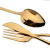 30Pcs Dinnerware Sets Stainless Steel Cutlery Western Tableware Knife Fork Spoon Tableware Gold Dinner Mirror Elegant Flatware