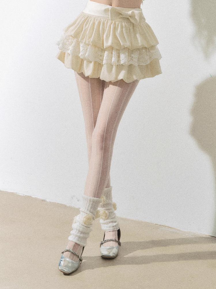 Кружевная пикантная плиссированная мини-юбка для девочек, женская юбка-трапеция, осень-зима, кавайная, милая праздничная юбка в стиле Харадзюку, корейская мода, повседневная юбка