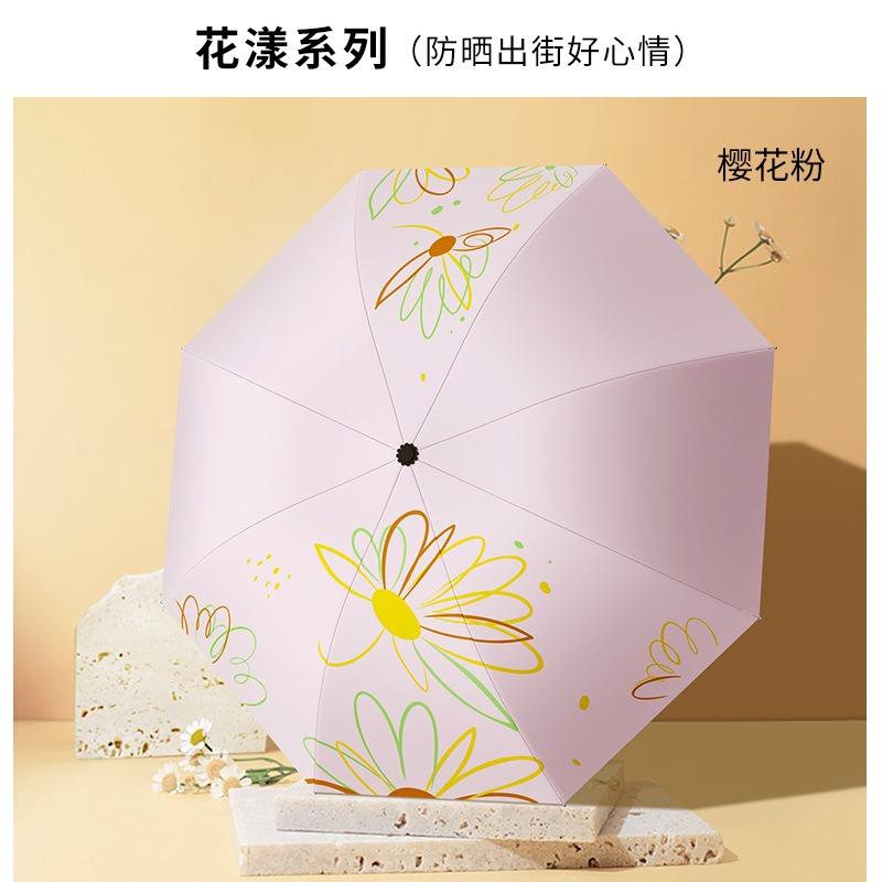 Оригинальный зонт-метеор высокой ценности Солнцезащитный зонт Женский высококачественный солнцезащитный зонт Маленький и легкий утолщенный винил 50 +