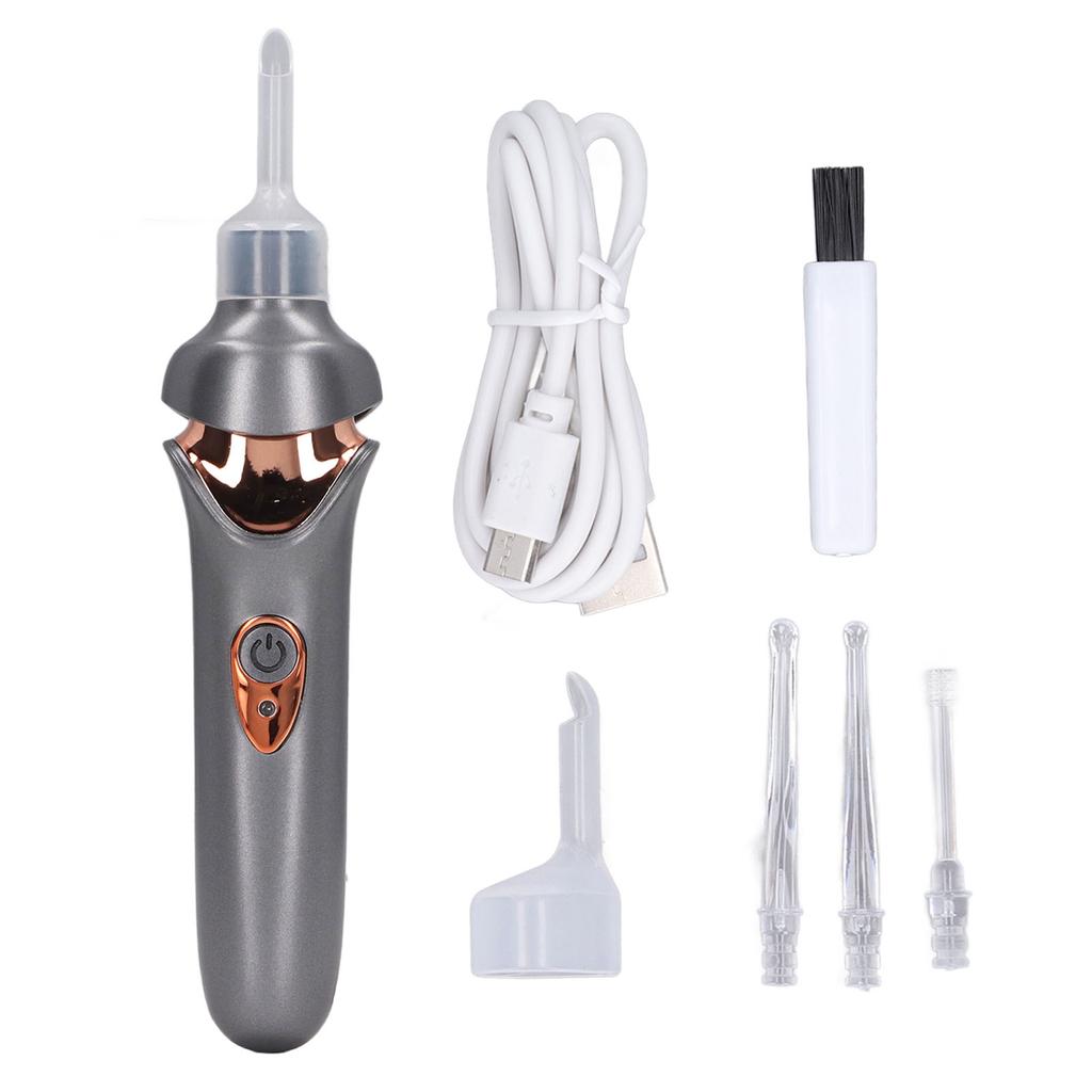 Electric Ear Vacuum Cleaner with LED Light Soft Tip USB Charging Ear Wax Removal Tool for Children