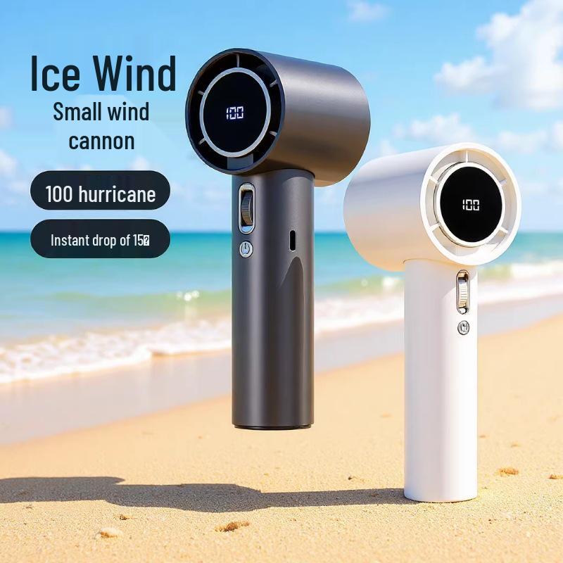 Southeast Asia 100-Speed USB Rechargeable Mini Handheld Fan with Digital Display GS5