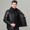 Куртка из натуральной кожи мужская овчина меховая интегрированный бархат утолщенный папа зимняя кожаная куртка куртка