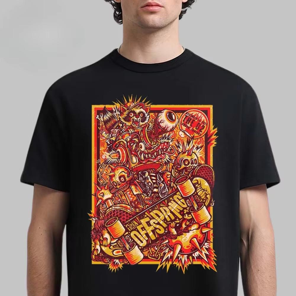 2026 New Doublesided Pattern Tshirt Rock Street Casual Suitable For Both Men And Women