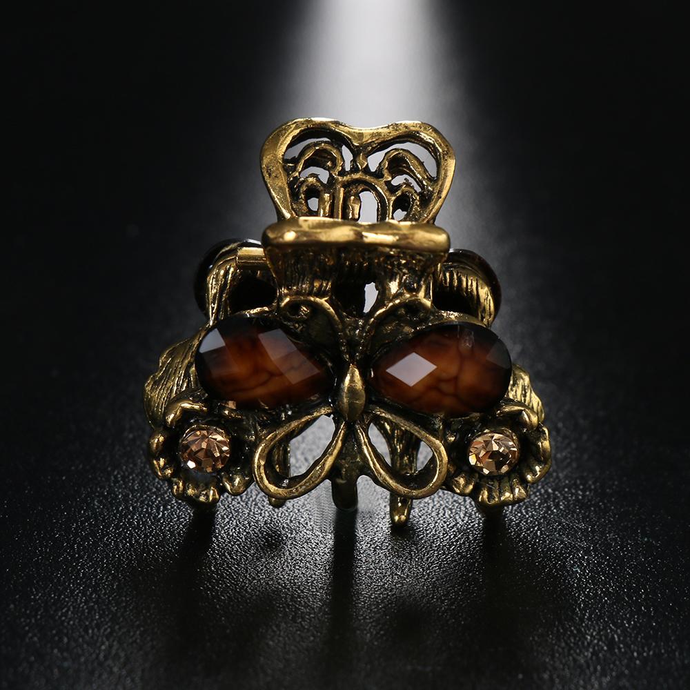 Fashion Women Girls Retro Vintage Resin Hairpins Claw Mini Butterfly Hair Clip Jewelry
