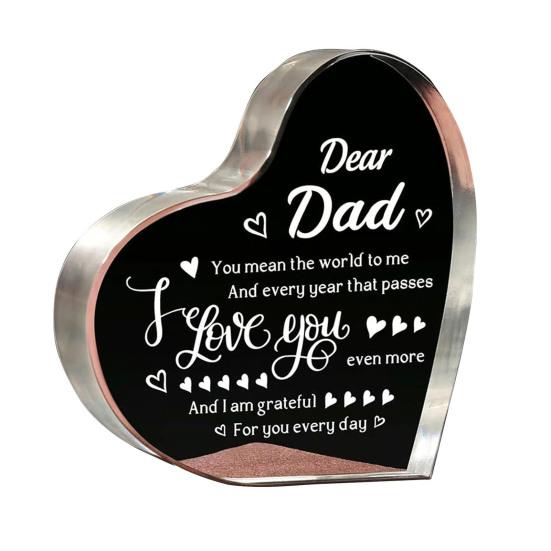 Акриловый блок в форме сердца, настольное украшение в виде сердца, отдельно стоящее украшение в виде сердца, подарок