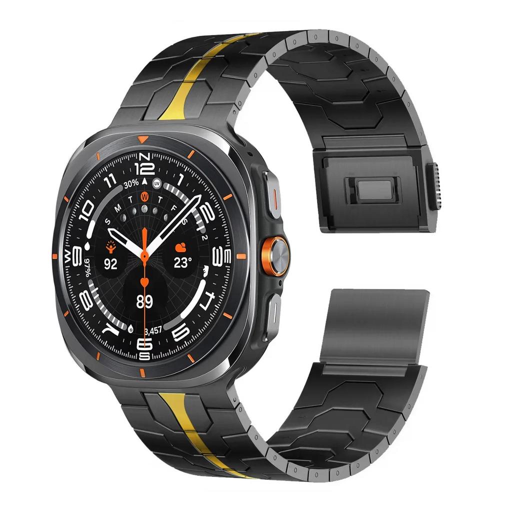 Магнитная застежка Ремешок для Samsung Galaxy Watch 7 Ultra 47 мм Ремешок из нержавеющей стали для Samsung Watch 7 Ultra 47 мм Металлический ремешок