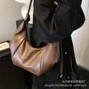 Korean Versatile Large-capacity Retro Soft Leather Pleated Dumpling Bag Lazy Style Casual Explosion Shoulder Messenger Bag