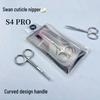 S4-PRO Curved Cuticle Nipper: Russian Swan Handle, Ukrainian Stainless Steel, Professional Grade