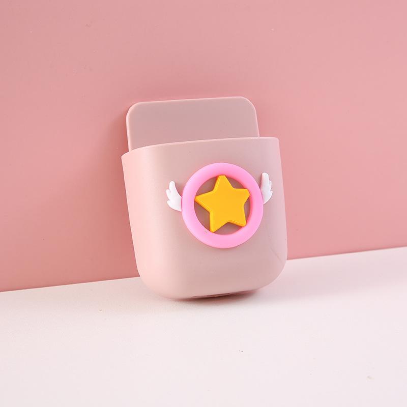 Мультяшный настенный ящик для хранения вещей, зарядное устройство для мобильного телефона, ящик для хранения с дистанционным управлением, прикроватная вешалка, настенный держатель, организация