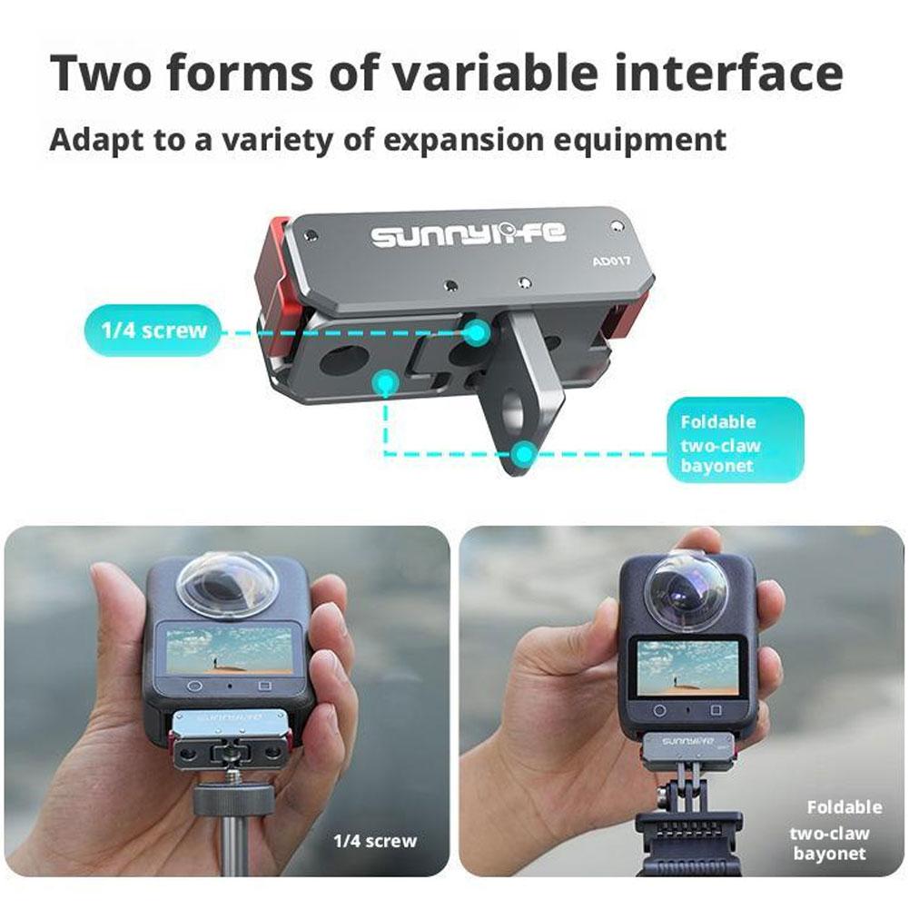 For DJI OSMO Nano Camera Metal Magnetic Adapter Folding Quick Release Extension Kit Metal Double-claw Retaining Buckle Anti Roll