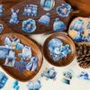56pcs Transparent Cartoon Blue Winter Stickers Pack Waterproof PET Bookkeeping Material Decorative Car Notebook Graffiti Sticker
