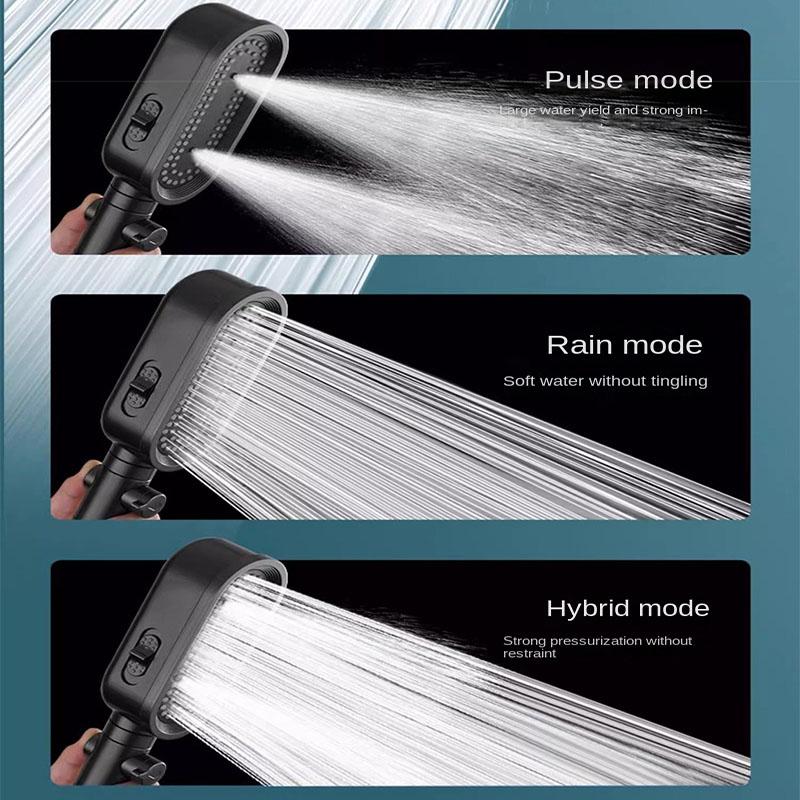 Регулируемая 3 в 1 душевая головка высокого давления с фильтром, ручная кнопка, душевая головка для ванной комнаты, аксессуары для ванной комнаты