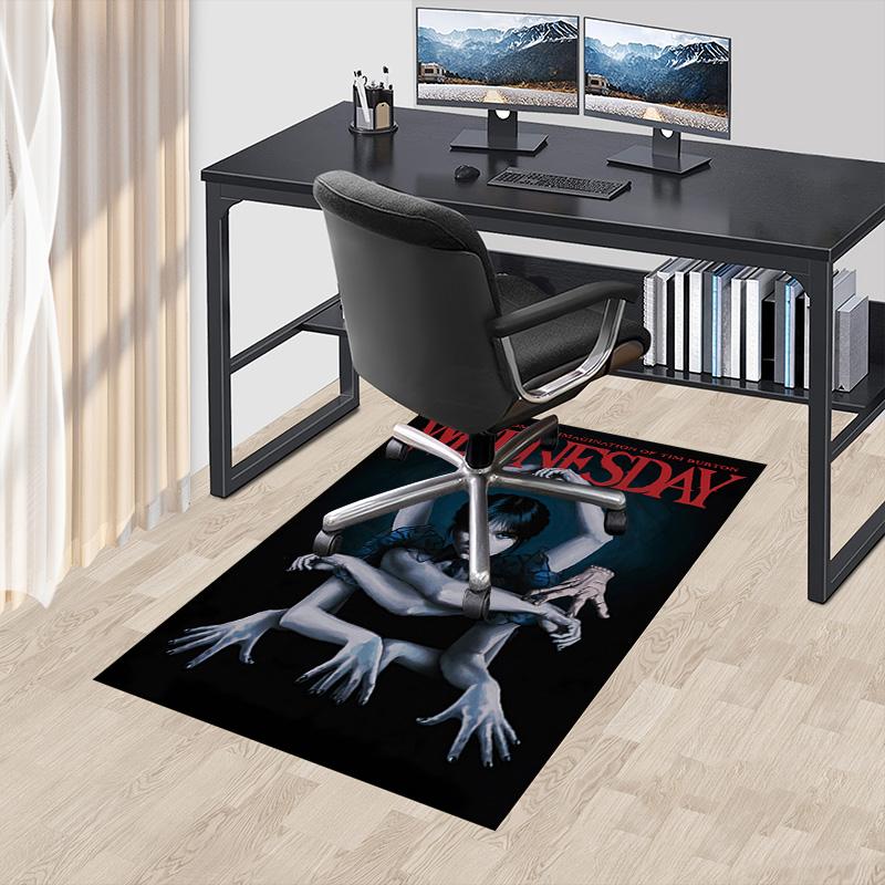 1pc Wednesday Addams Returns Carpet for Playroom Bedroom Living Room Sofa Home Decor,kids Game Area Rug Non-slip Floor Mat Y82684