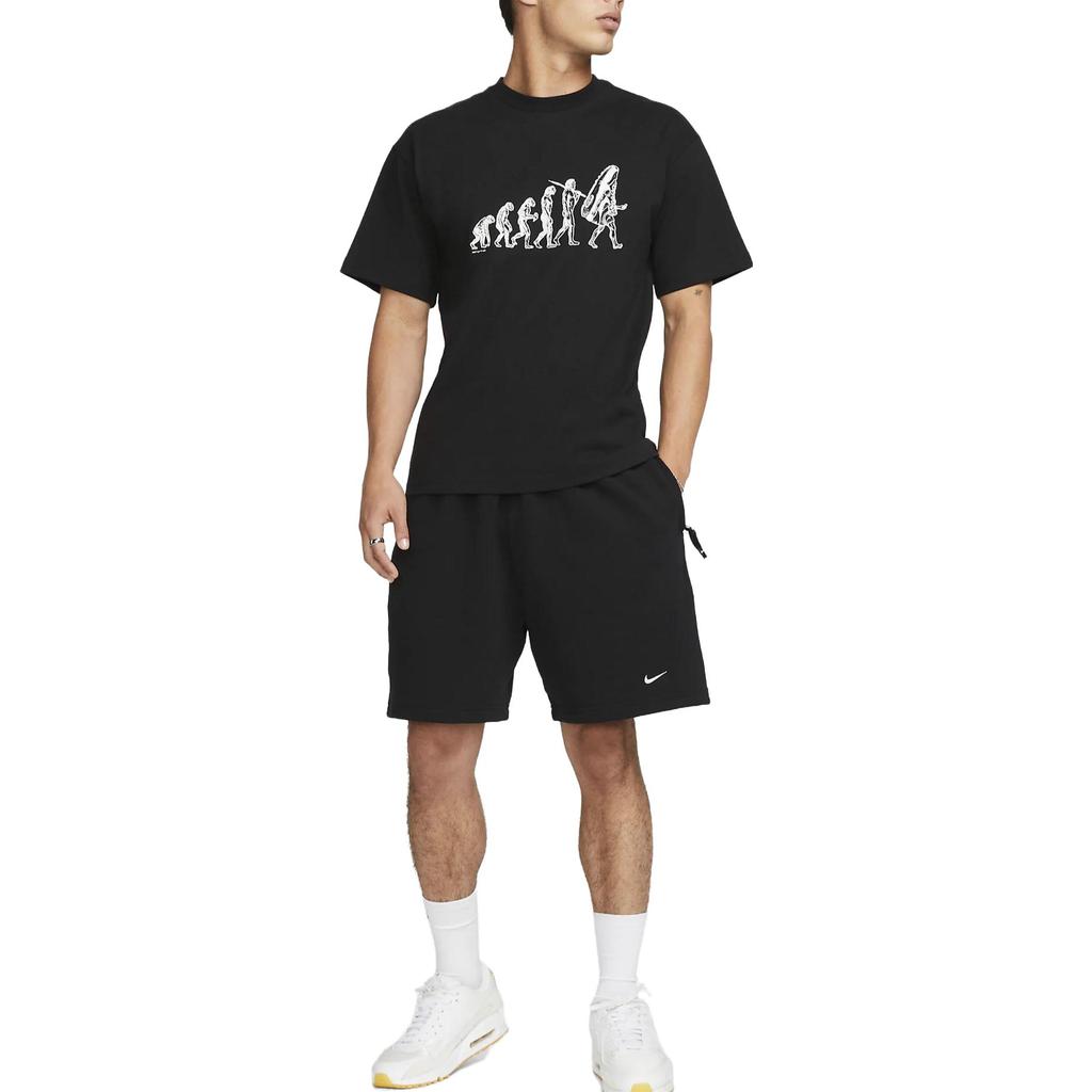Nike Свободная футболка с коротким рукавом с геометрическим узором, мужские топы, черные FN4255-010