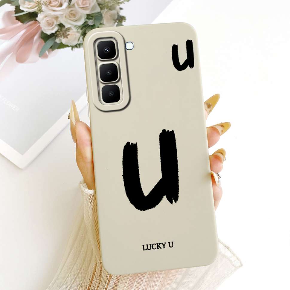 For Infinix Hot 70 5G X6895 Case New Design Letters A-Z Silicone Back Cover For Infinix Hot70 HOT 70 5G Phone Cases Bumper