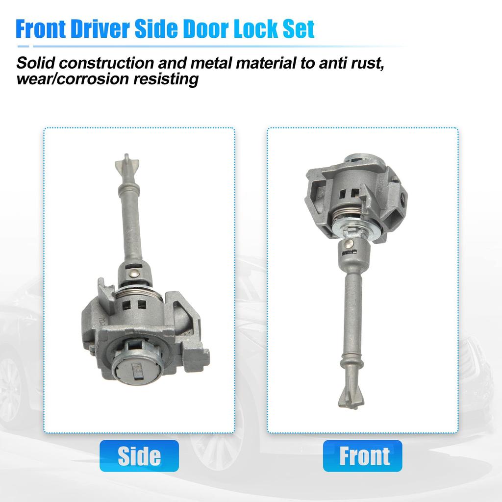 Edinstry Car Door Door Lock Key Door Cylinder Kit with 2 Lock, Pin, Cylinder, Keys, 2012-2015, 72185-TR0-A01