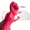 100pcs Disposable Nitrile Gloves Red Black Blue Pink Nitrile Gloves Wholesale Thickened for Household