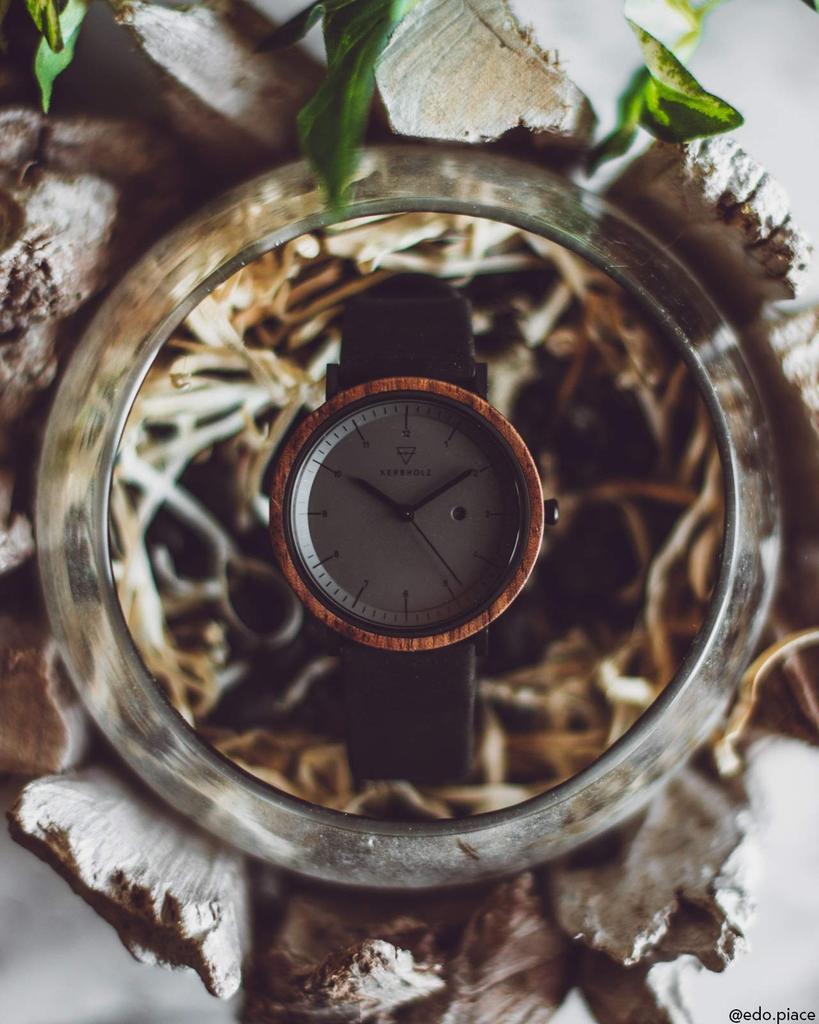 Часы Curbholz AMELIE деревянные, немецкий дизайн, водонепроницаемые, оригинальные, импортные, WAME9214, женские, черные