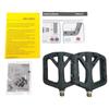 FIFTY-FIFTY MTB Bike Pedals, Non-Slip MTB Nylon Composite Pedal, 9/16" Lightweight and Wide Flat Platform Pedals