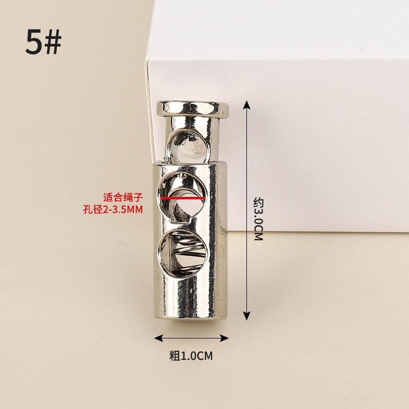 Металлическая пружинная пряжка с двумя отверстиями, пряжка «пятачок», застежка штанины, эластичная пряжка, веревочная пряжка для пуховика, свитера