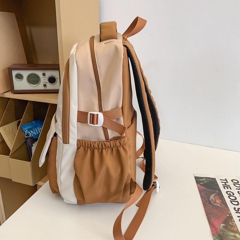 Женский школьный рюкзак Мужской рюкзак большой емкости Открытый контрастный студенческий школьный рюкзак