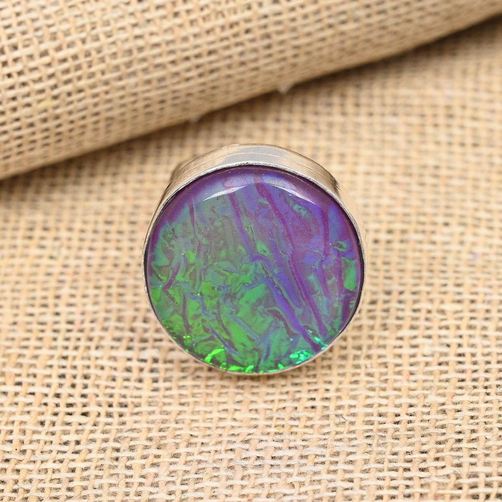 Фиолетовый австралийский тройной опал, драгоценный камень, кольцо из стерлингового серебра 925 пробы, удивительные ювелирные изделия ручной работы