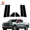 6Pcs Car Window Pillar Posts Door Trims Cover Sticker Glossy Black for CHEVROLET Silverado 1500 CREW CAB 2019-2022