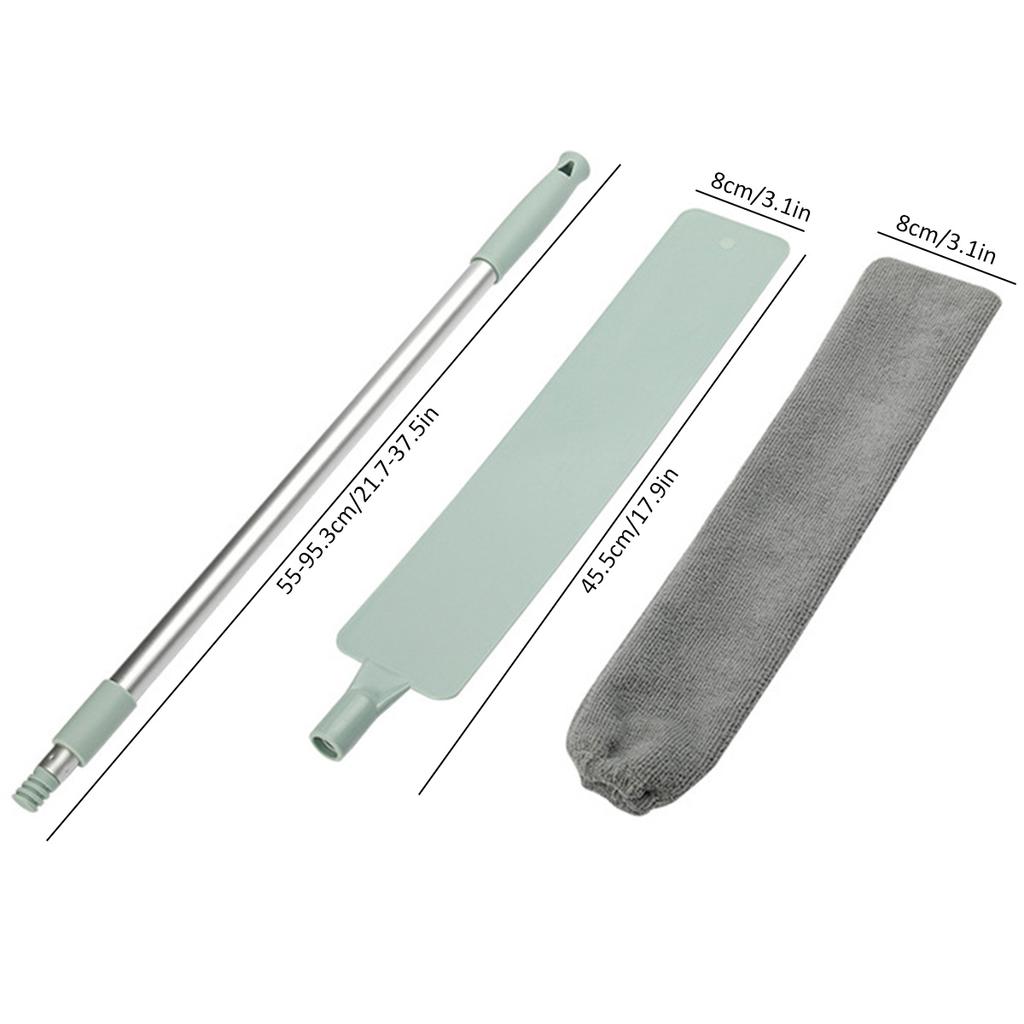 Пыльник из микрофибры с длинной ручкой, выдвижной пыльник из перьев, набор для уборки с шестом от 30 до 100 дюймов, многоразовый, гибкий, моющийся
