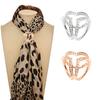Fashion Tri-circle Scarf Women Ring Shawl Buckle Brooch Clip Jewelry Accessories