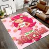 Princess Strawberry Design Area Rug Personalized Name- Non-Slip, Soft & Cozy Floor Mat for Living Room, Office - Indoor/Outdoor Carpet