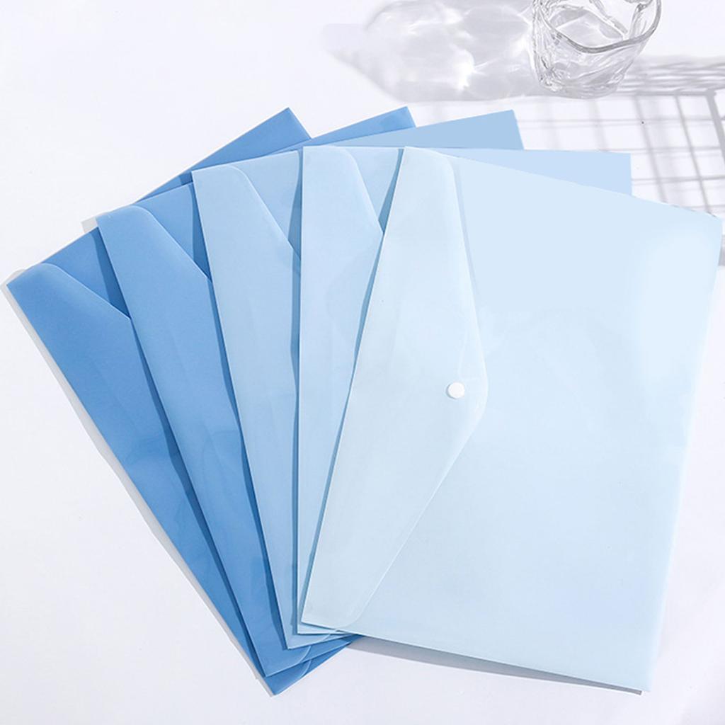 Snap Button Closure File Bag File Envelope Water Resistant Document Pouches Letter Size File Folder Hold 50 Sheets