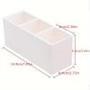 Desktop Makeup Brush Holder 3 Grids Cosmetics Storage Rack Eyebrow Pencil Makeup Brushes Organizer Holder Brush Pot