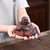 Исинская фиолетовая глина Смеющийся Будда Майтрейя Чайный питомец Украшение для чайной церемонии